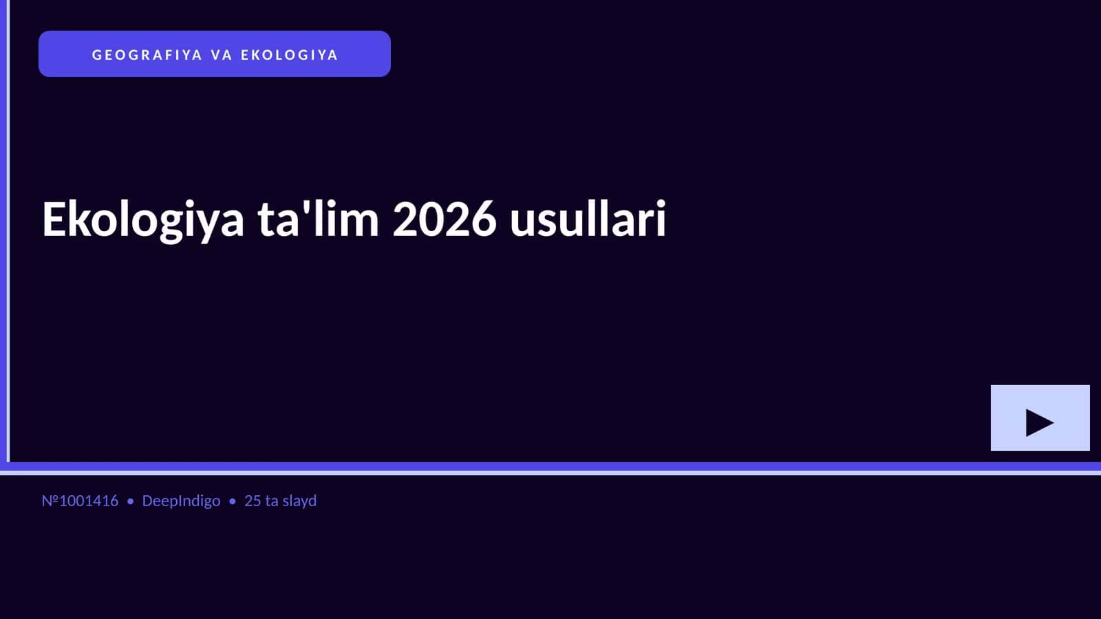 Ekologiya ta'lim 2026 usullari 1