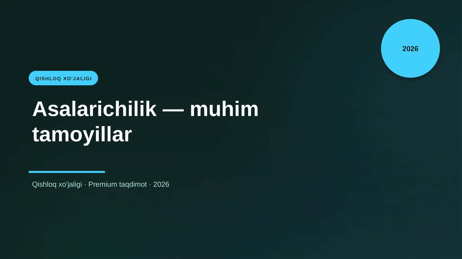 Asalarichilik — muhim tamoyillar 1