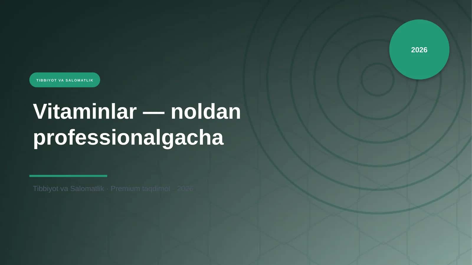 Vitaminlar — noldan professionalgacha 1
