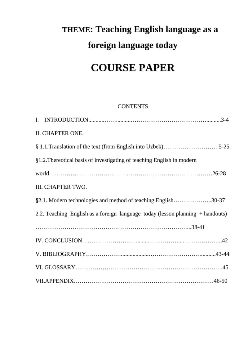 Teaching English language as a foreign language today 1