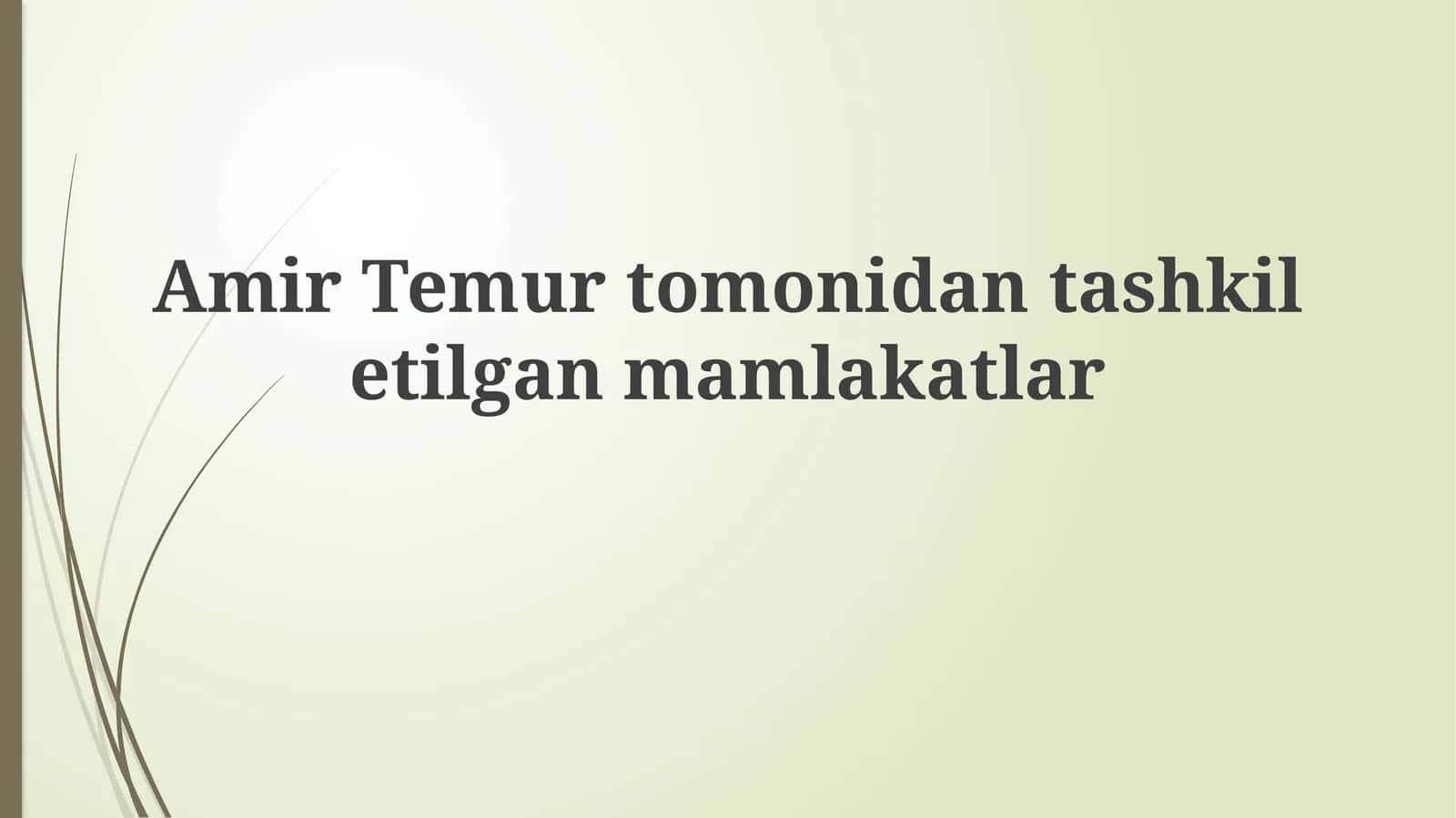 Amir Temur davlati 1