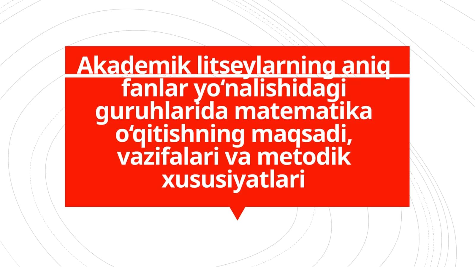 Akademik litseylar matematika fanlari 1