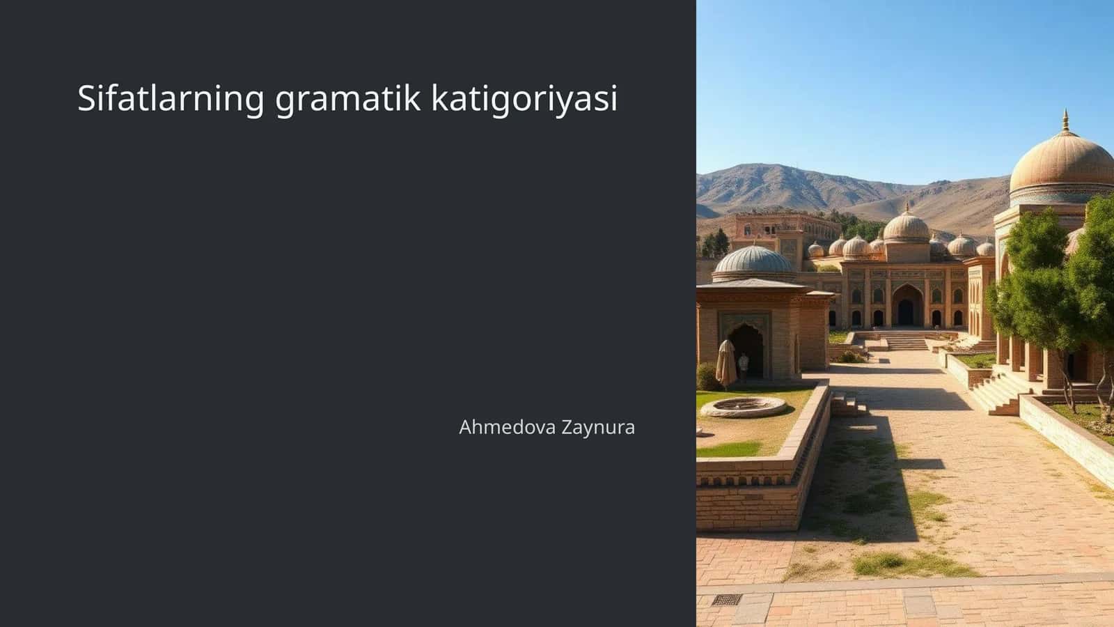 Sifatlarning gramatik katigoriyasi 1