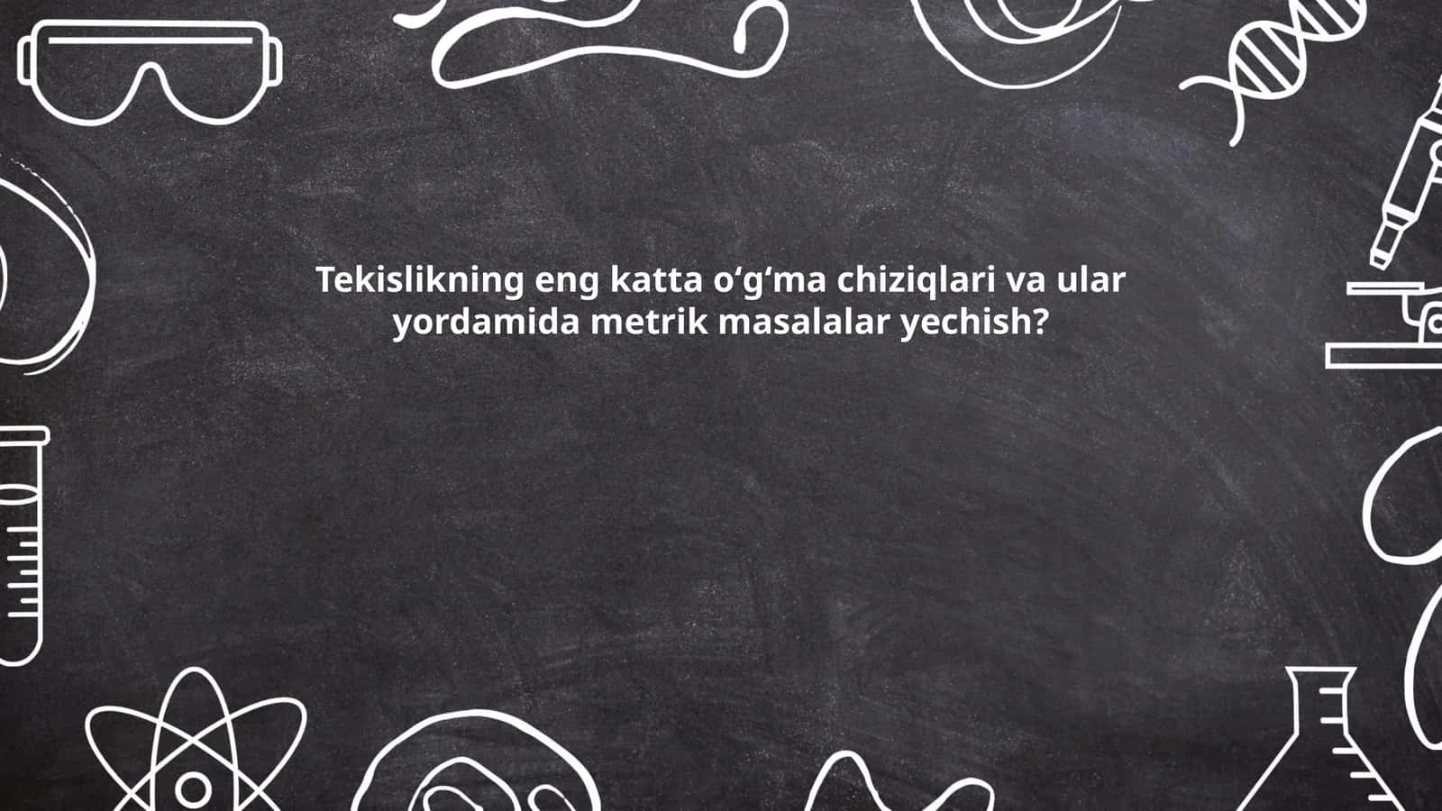 Tekislikning oʻgʻma chiziqlari asoslari 1