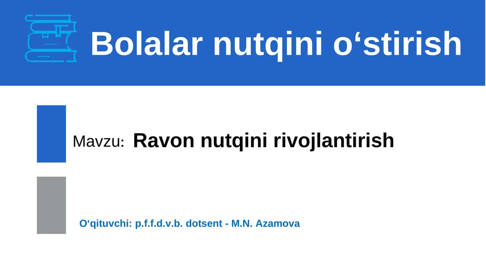 Ravon nutqni rivojlantirish 1