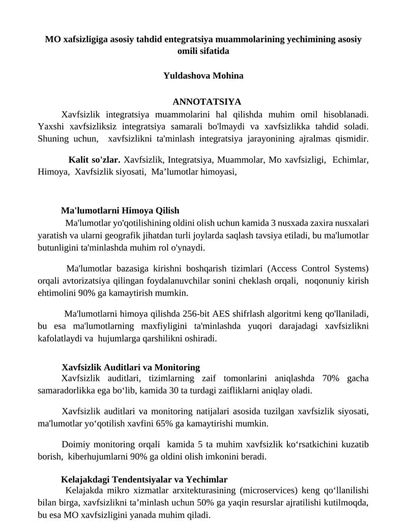 Ma'lumotlarni Himoya Qilish 1