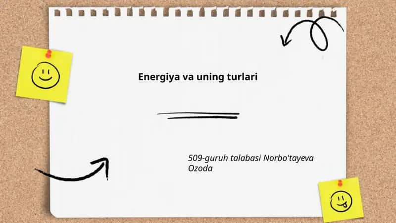 Energiya va uning turlari 1