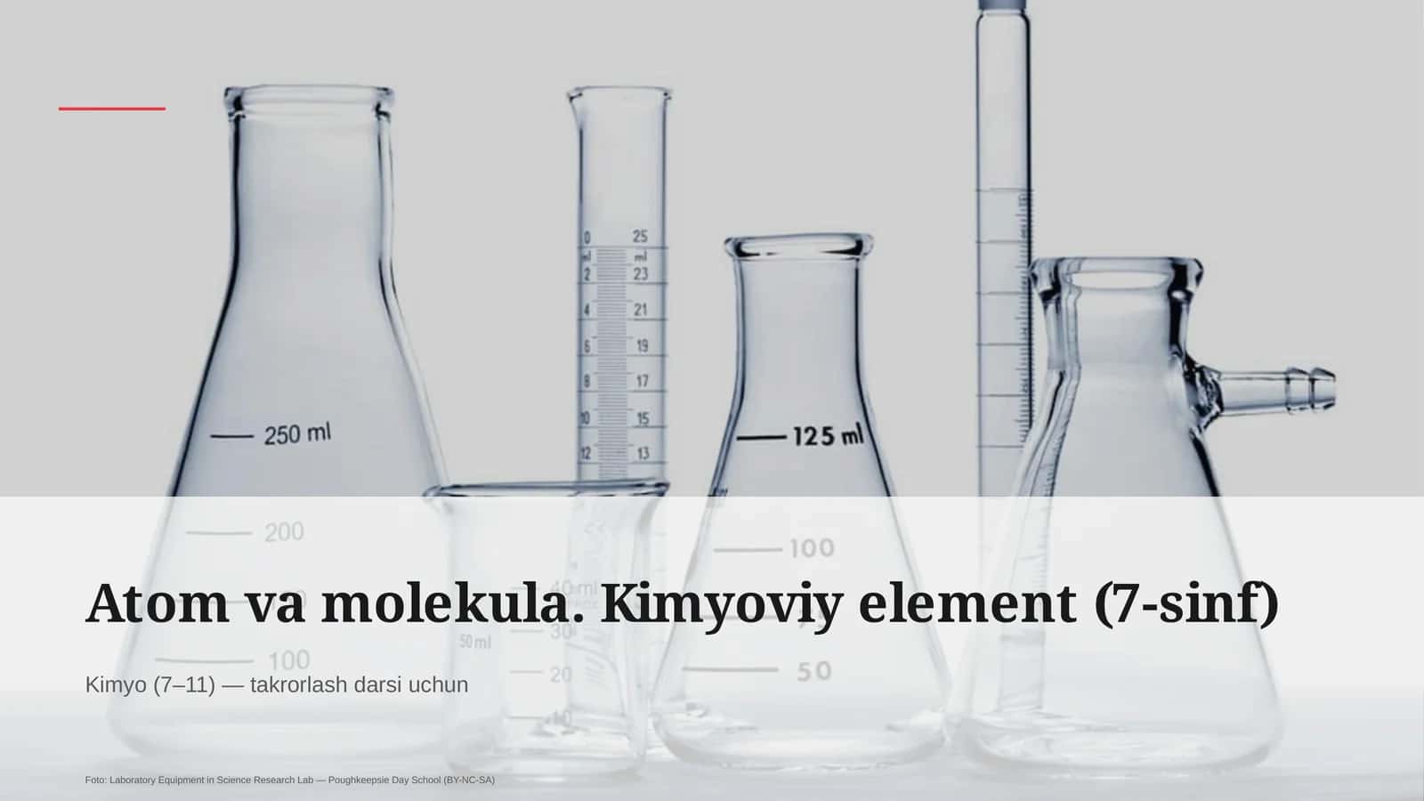 Atom va molekula. Kimyoviy element (7-sinf) 1