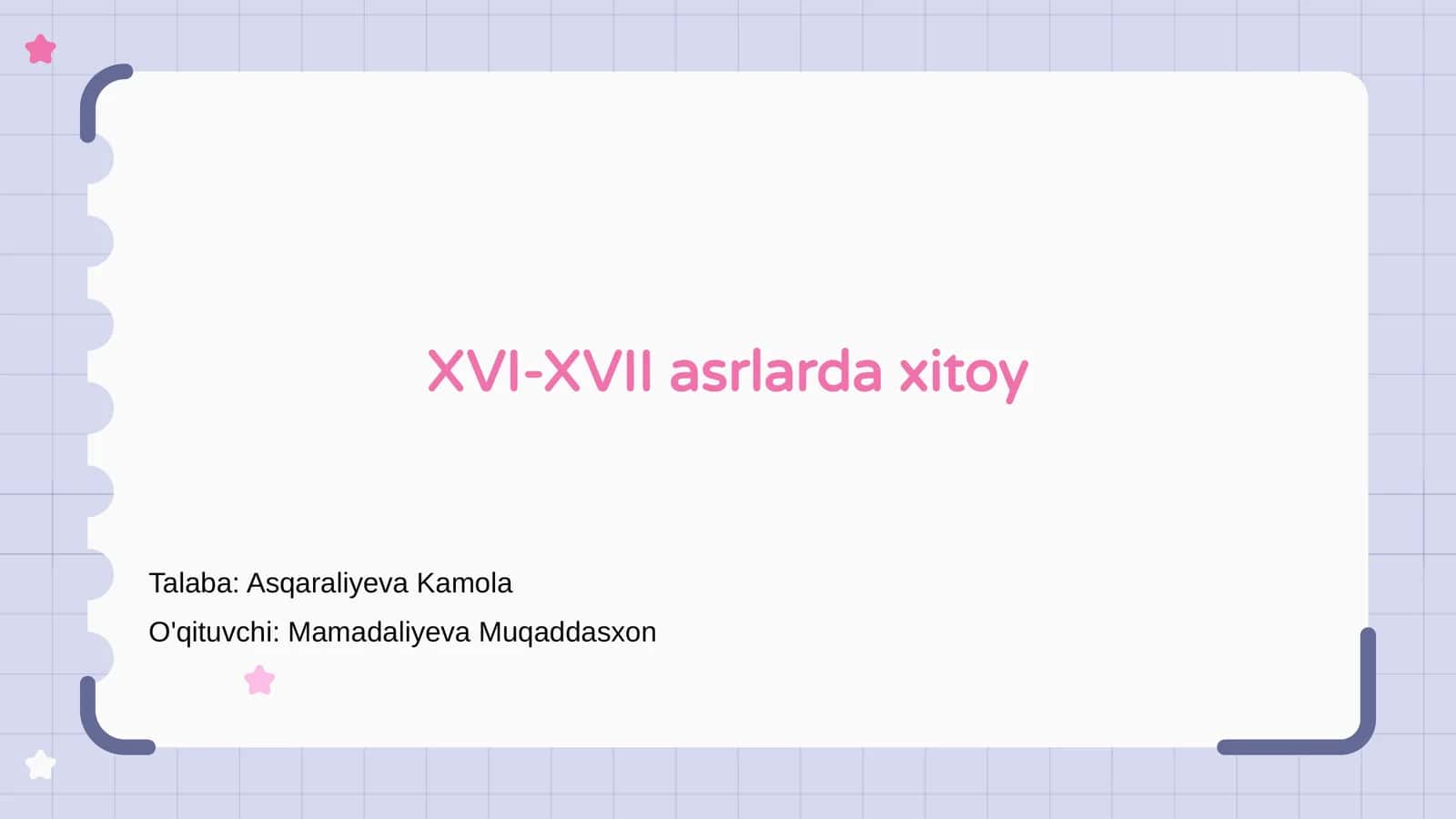 XVI-XVII asrlarda Xitoy 1