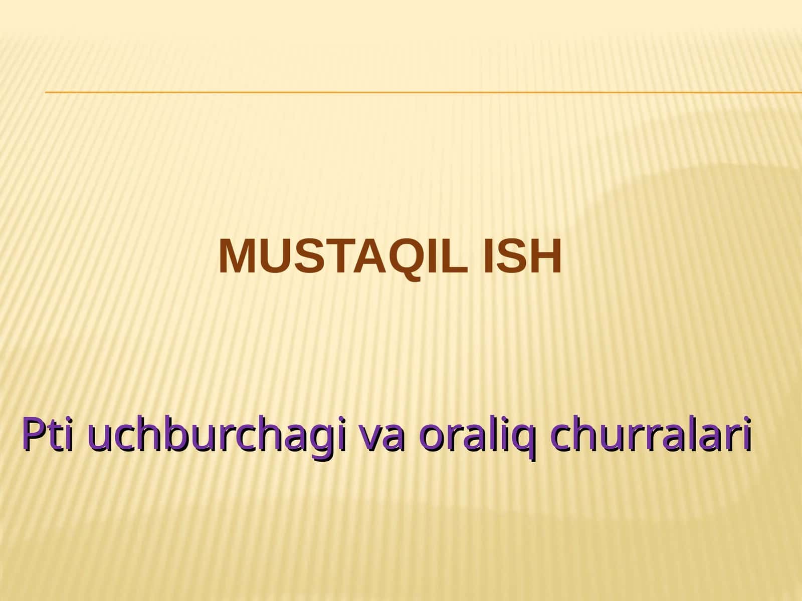 Pti uchburchagi va oraliq churralari 1