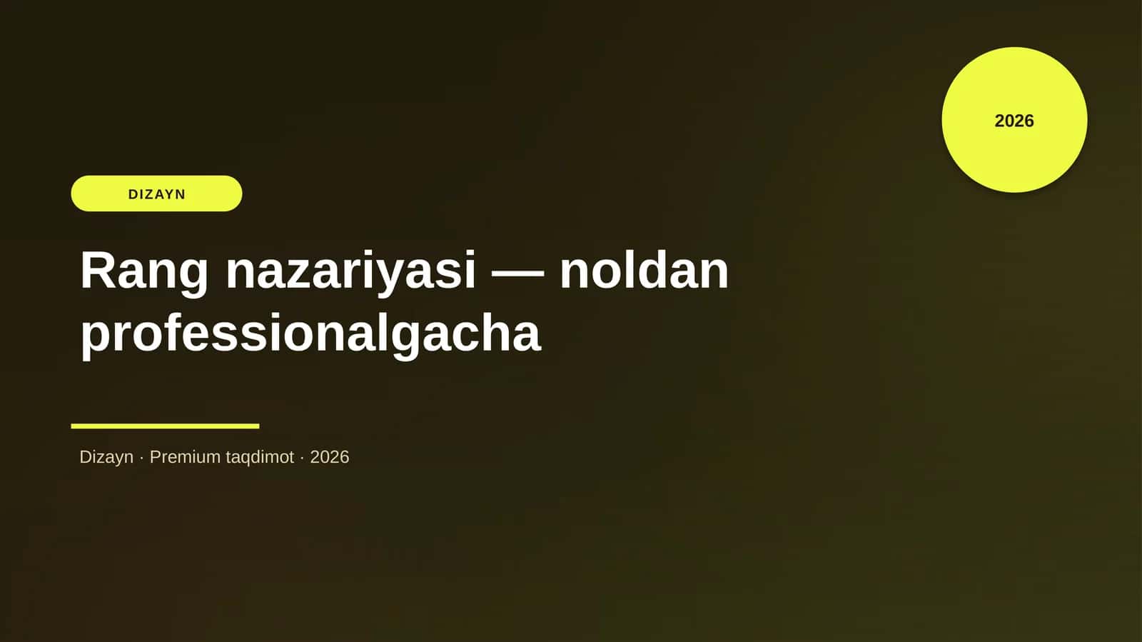 Rang nazariyasi — noldan professionalgacha 1