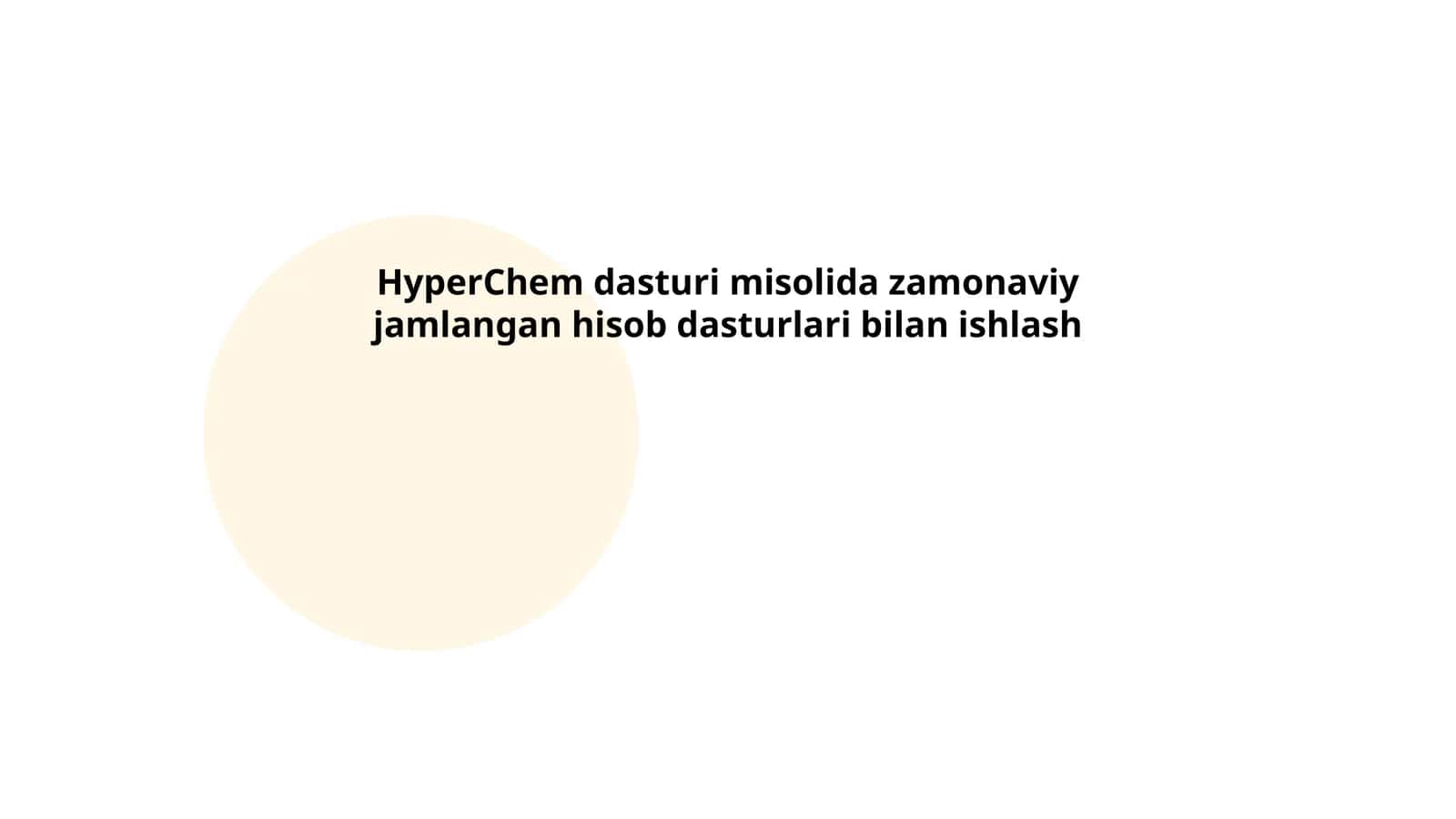 Kvant kimyo hisoblash usullari 1