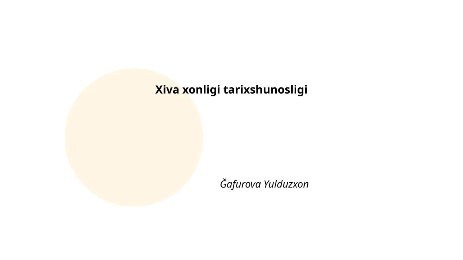 Xiva xonligi tarixshunosligi 1