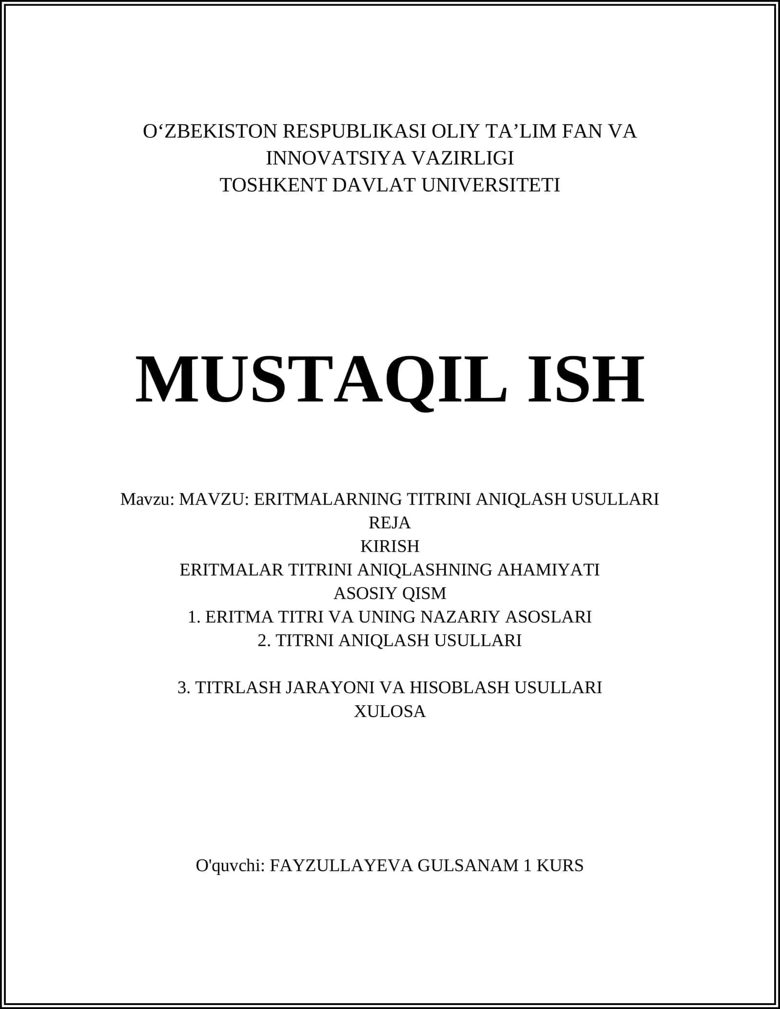 ERITMALARNING TITRINI ANIQLASH USULLARI 1