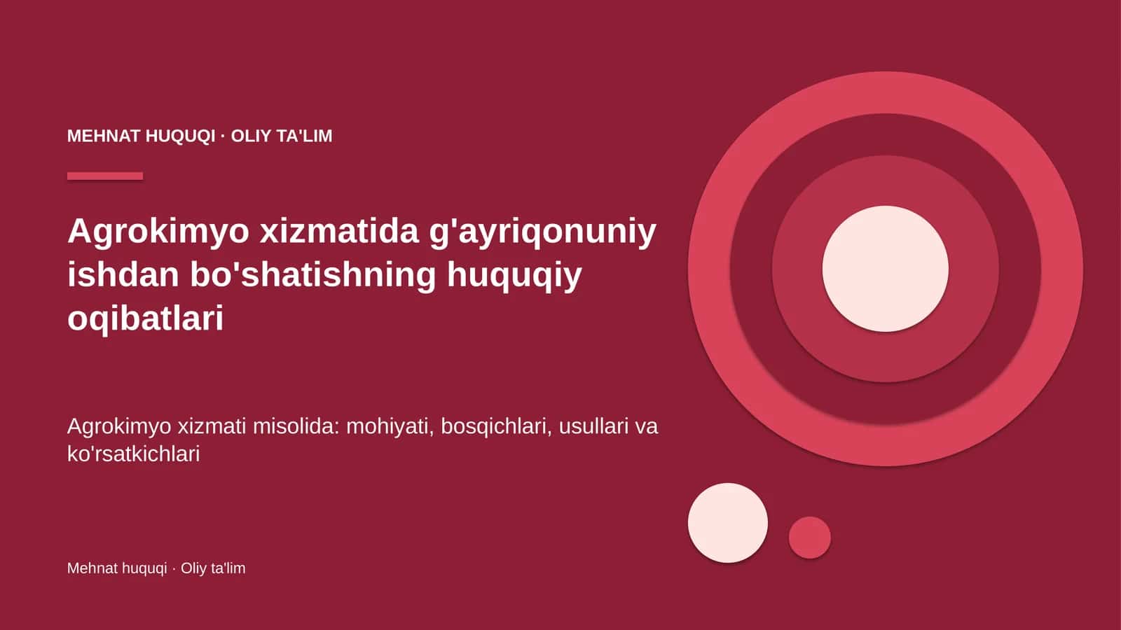 agrokimyo xizmatida g'ayriqonuniy ishdan bo'shatishning huquqiy oqibatlari 3326 1