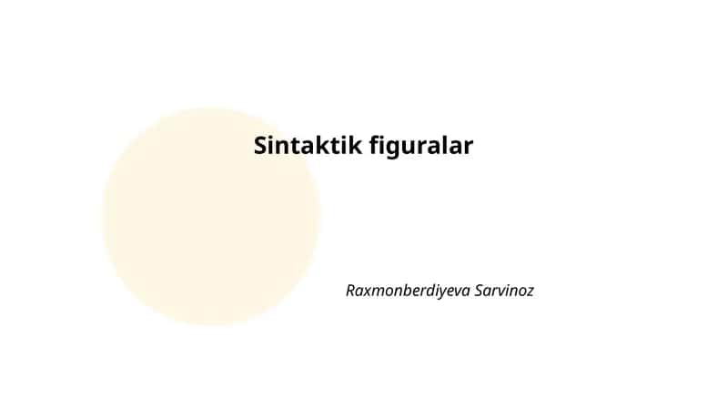 Sintaktik figuralar 1