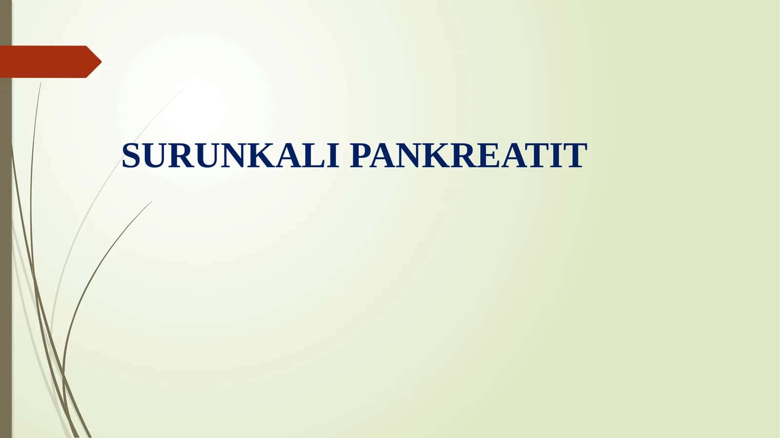 SURUNKALI PANKREATIT 1