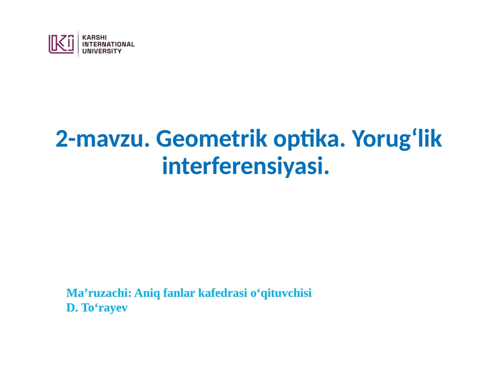 Geometrik optika 1