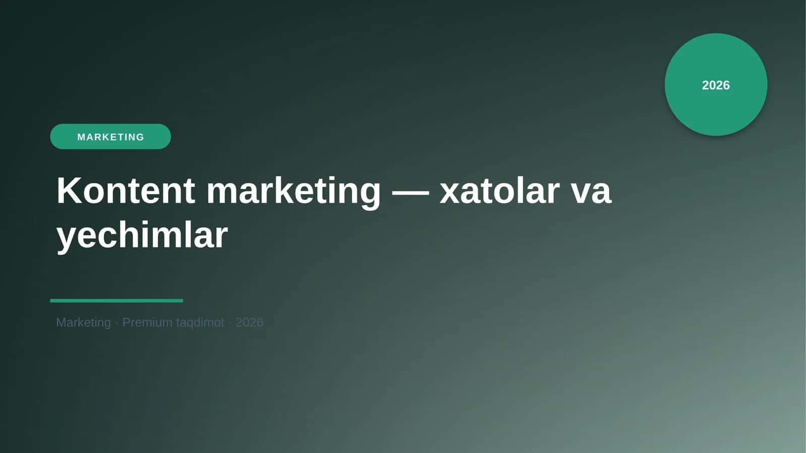 Kontent marketing — xatolar va yechimlar 1