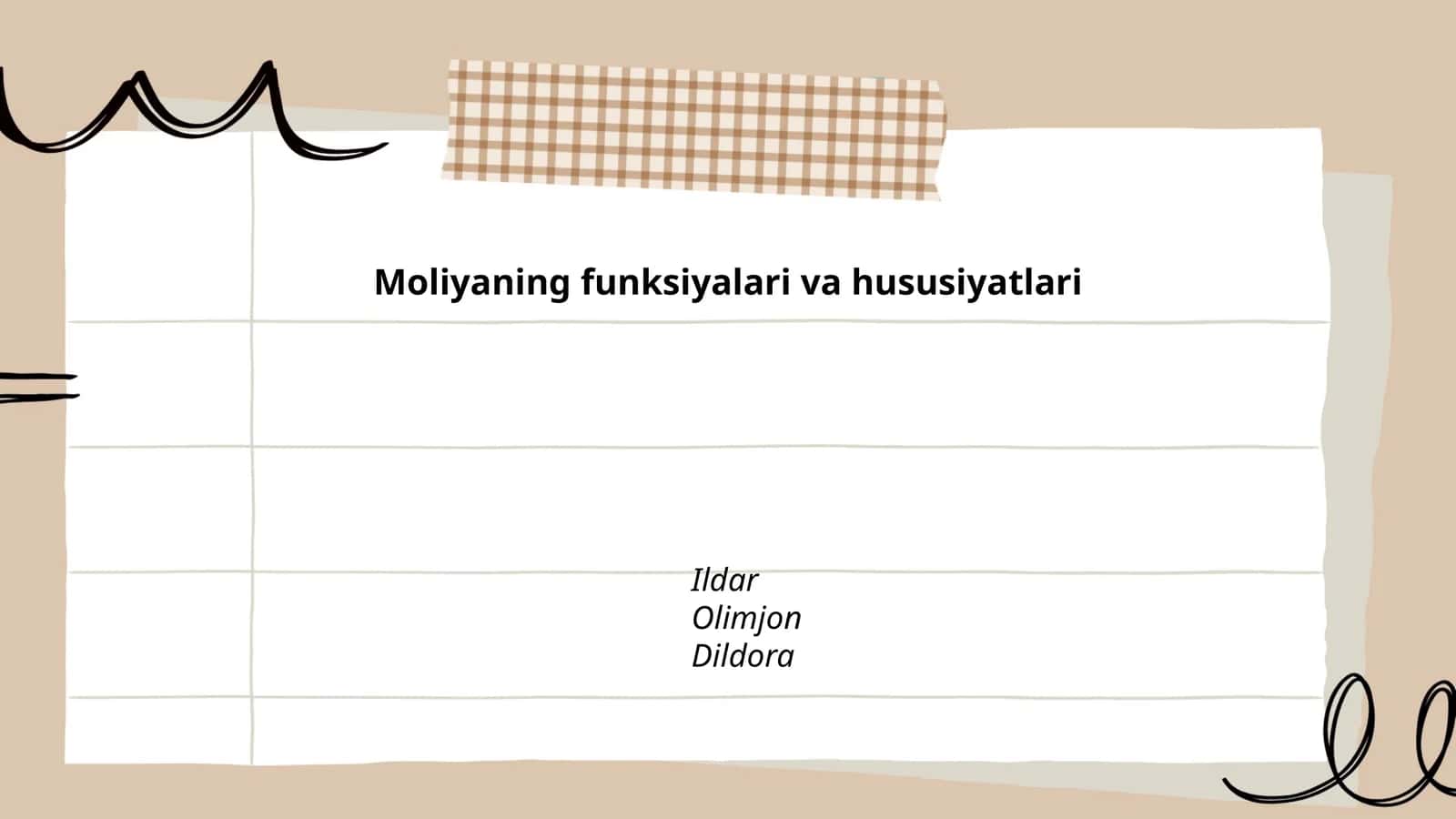 Moliyaning funksiyalari va hususiyatlari 1