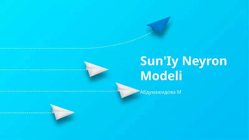Sun'Iy Neyron Modeli 1