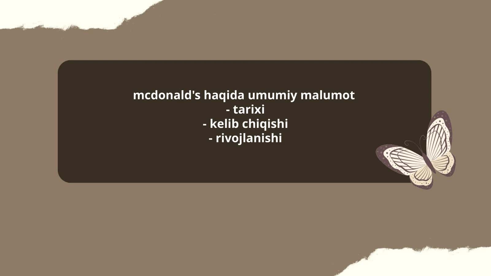 McDonald's 1