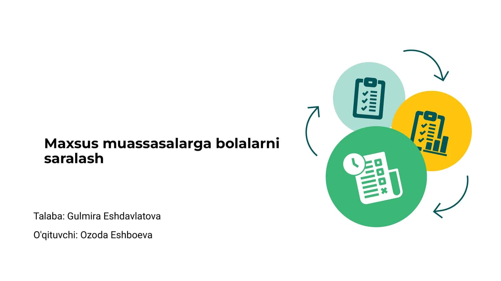 Bolalarni saralash Maxsus Muassasalarga 1