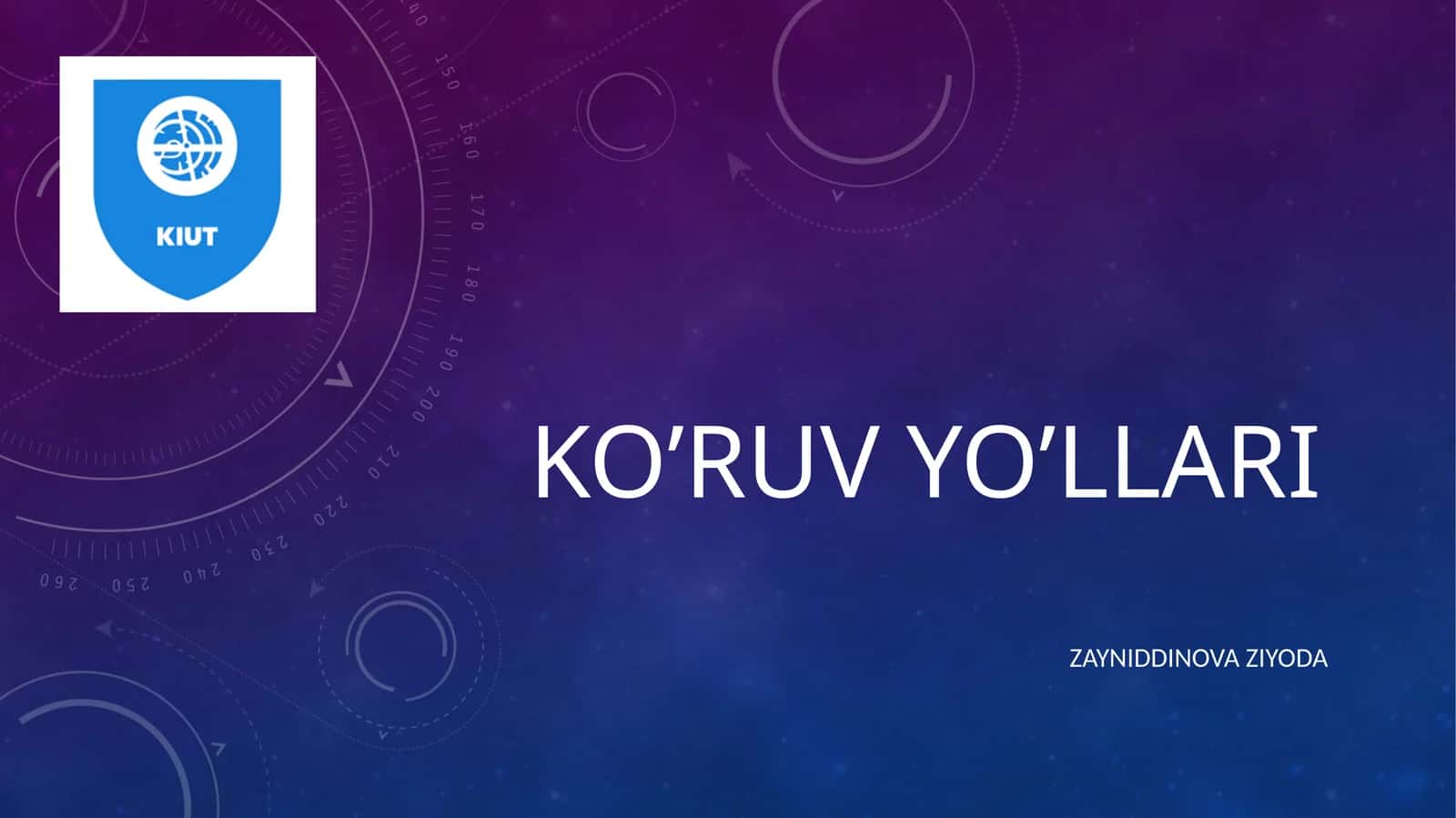 Ko’ruv yo’llari 1