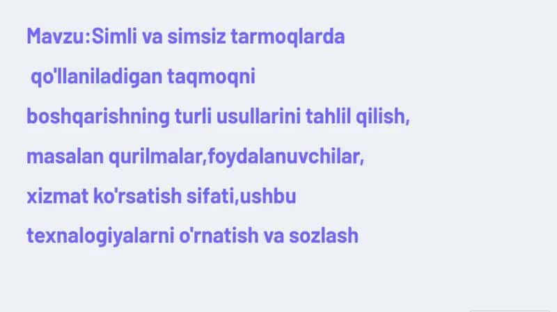 simli va simsiz tarmoqni boshqarish 1