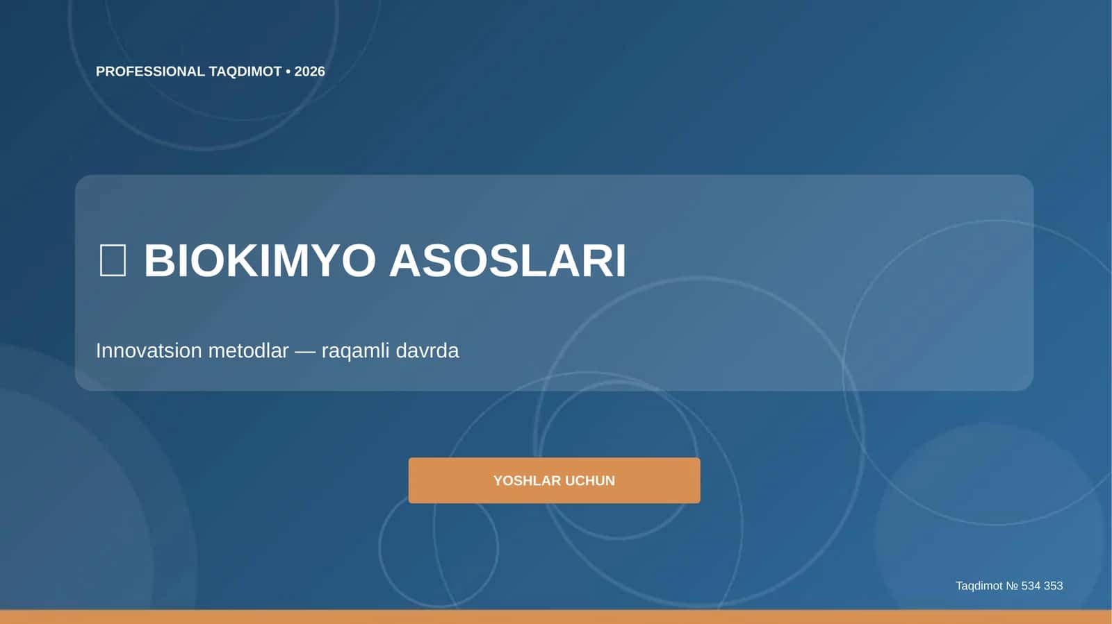 BIOKIMYO ASOSLARI 1