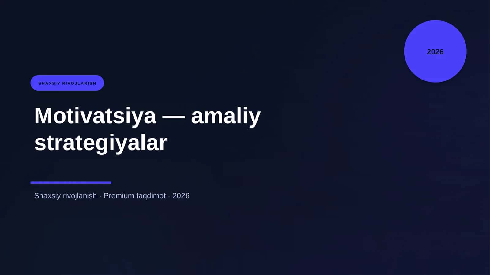 Motivatsiya — amaliy strategiyalar 1