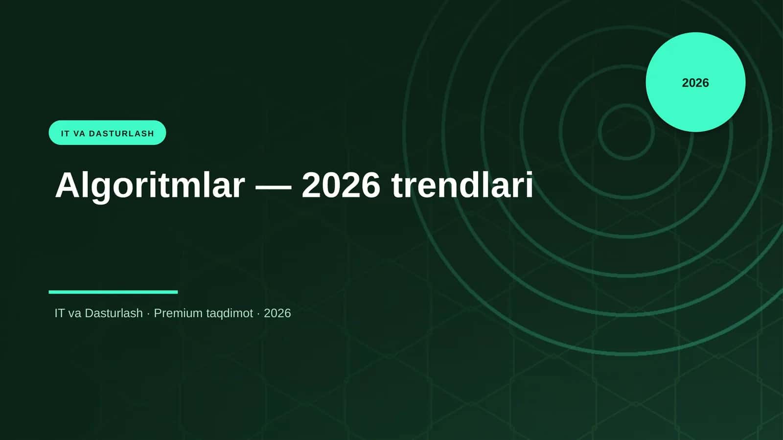 Algoritmlar — 2026 trendlari 1