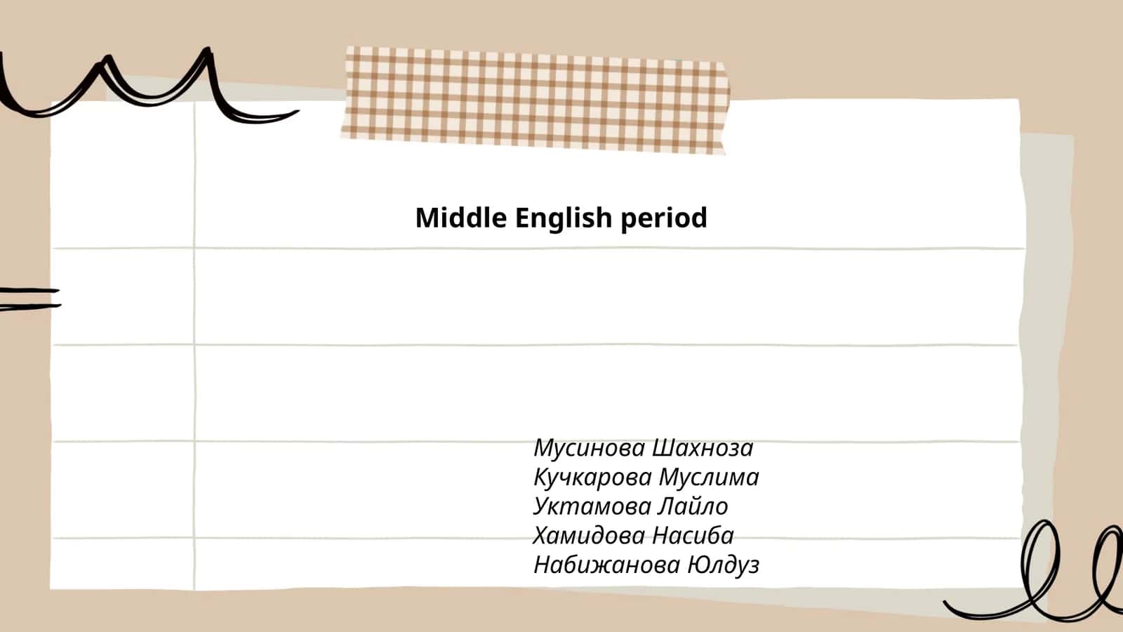 Middle English period 1