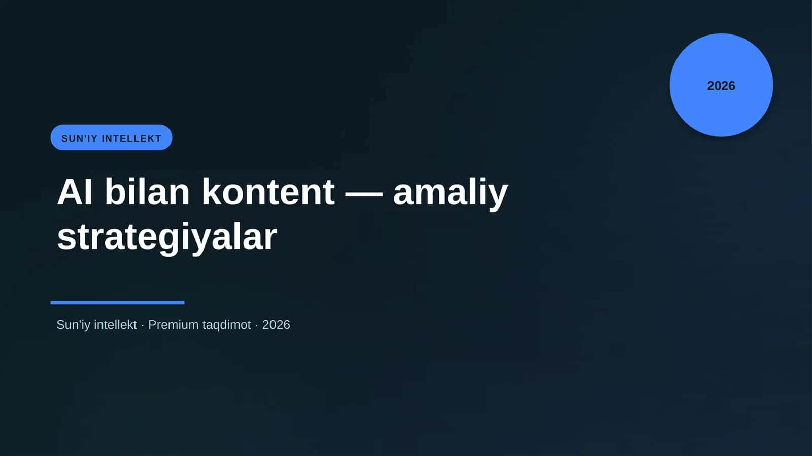 AI bilan kontent — amaliy strategiyalar 1