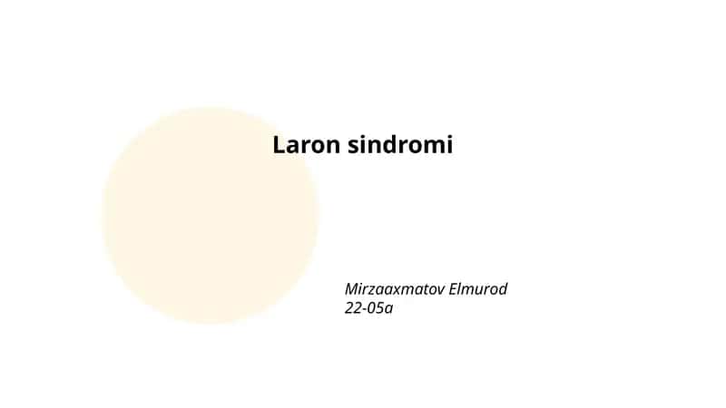 Laron sindromi 1