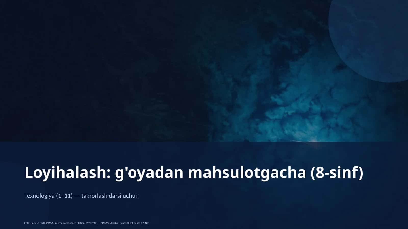 Loyihalash: g'oyadan mahsulotgacha (8-sinf) 1