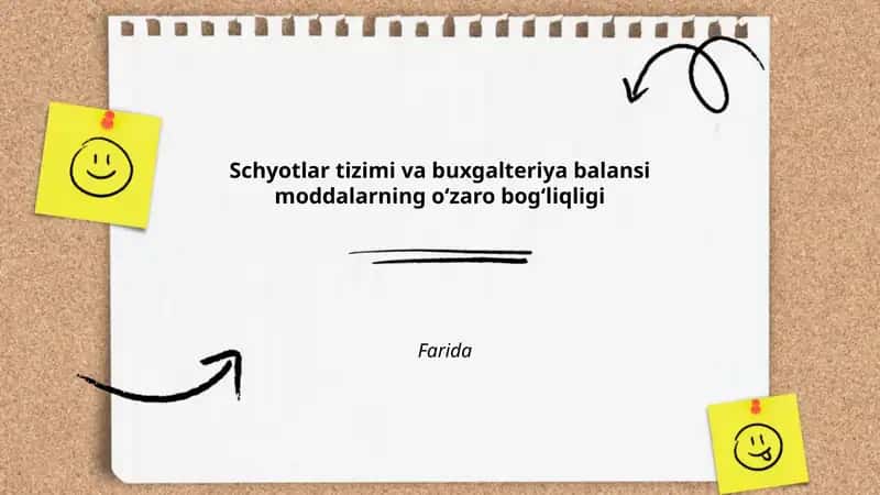Schyotlar tizimi va buxgalteriya balansi moddalarning oʻzaro bogʻliqligi 1