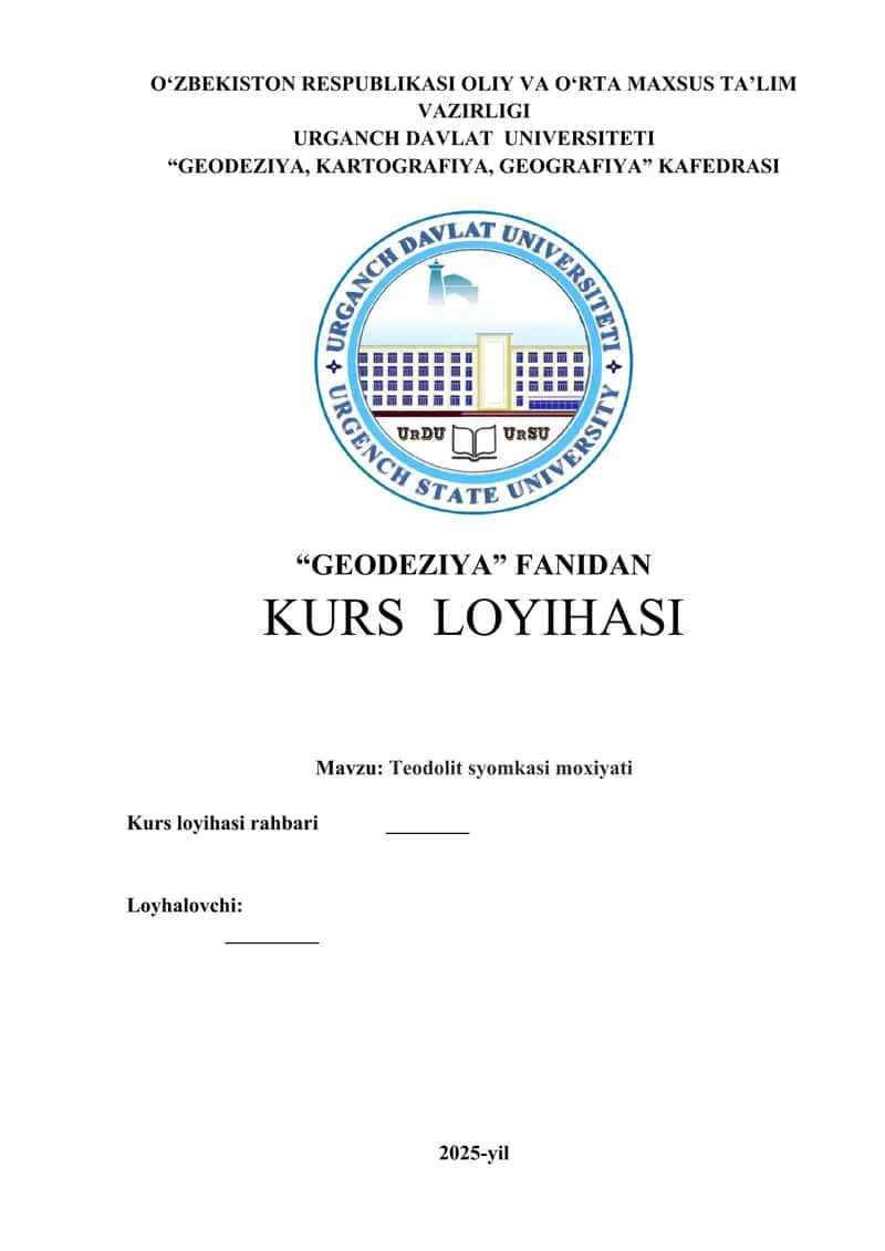 Teodolit syomkasi moxiyati 1