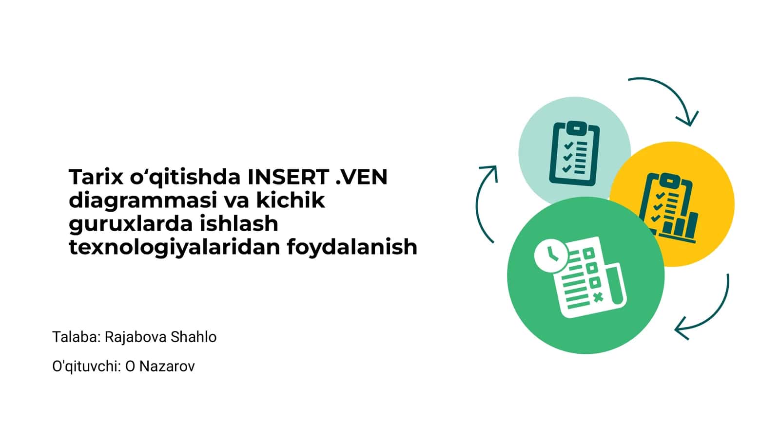 INSERT texnologiyasi va VENN diagrammasi 1