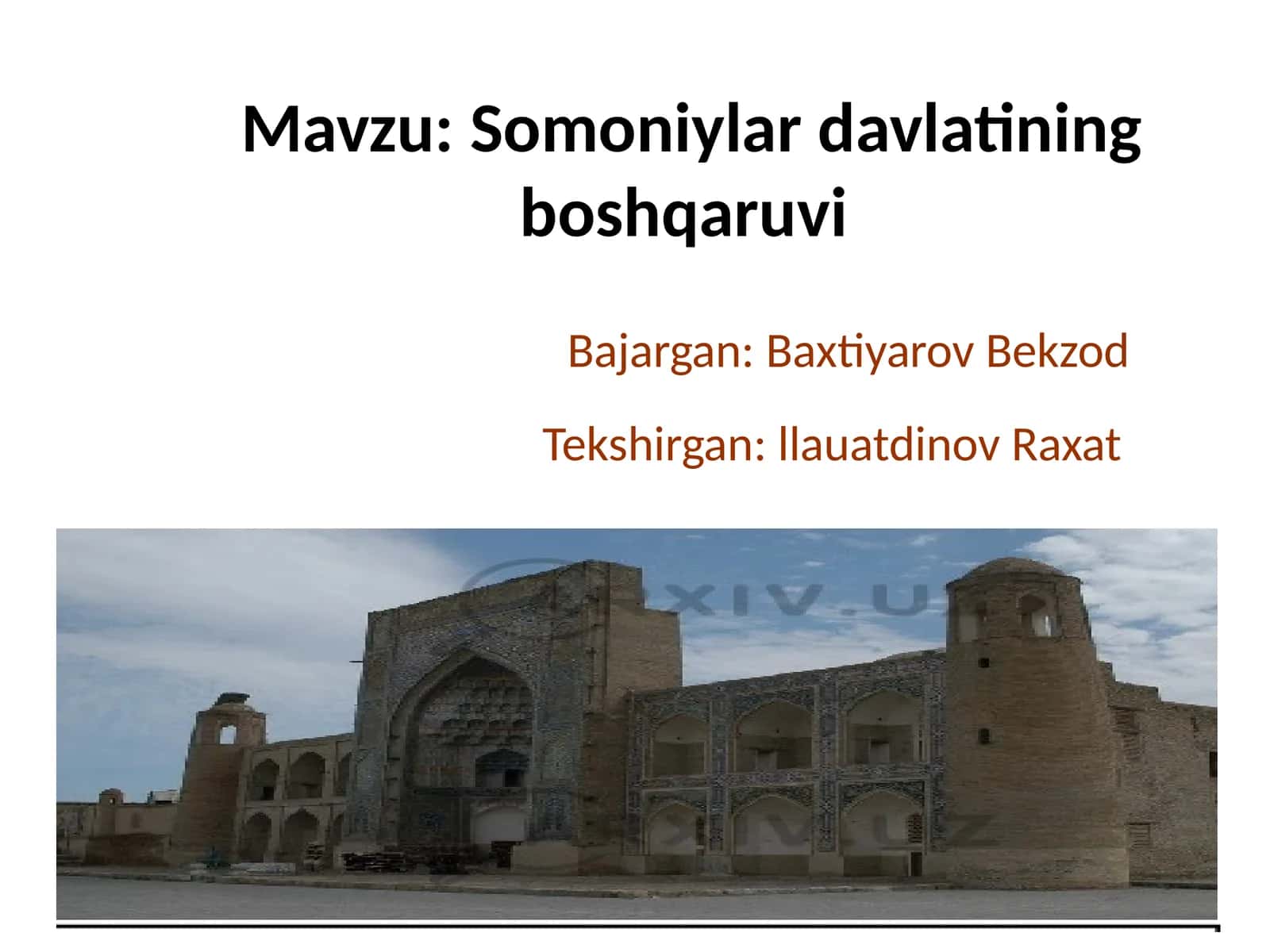 Samoniylar davlat boshqaruv tizimi 1