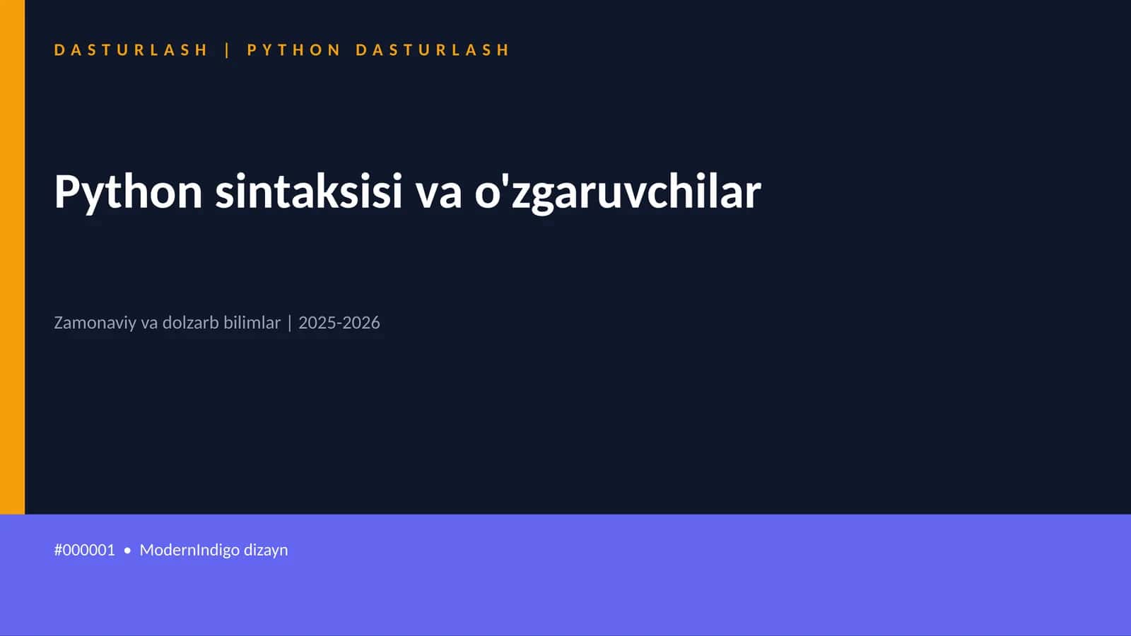 Python Dasturlash 1
