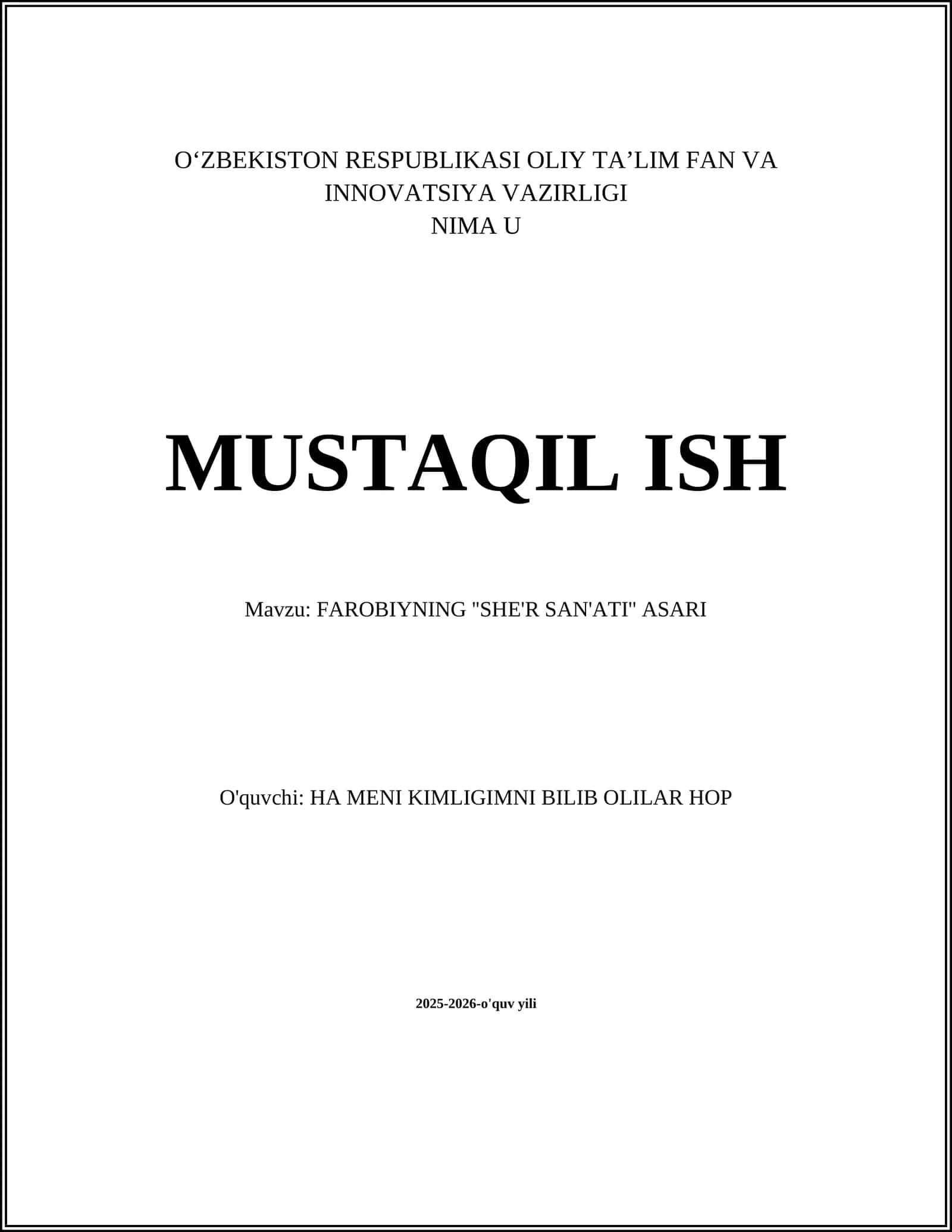 FAROBIYNING ''SHE'R SAN'ATI'' ASARI 1