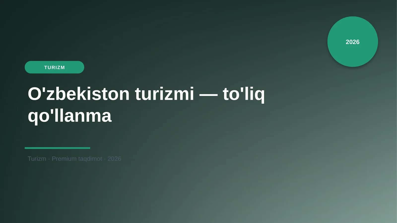 O'zbekiston turizmi — to'liq qo'llanma 1
