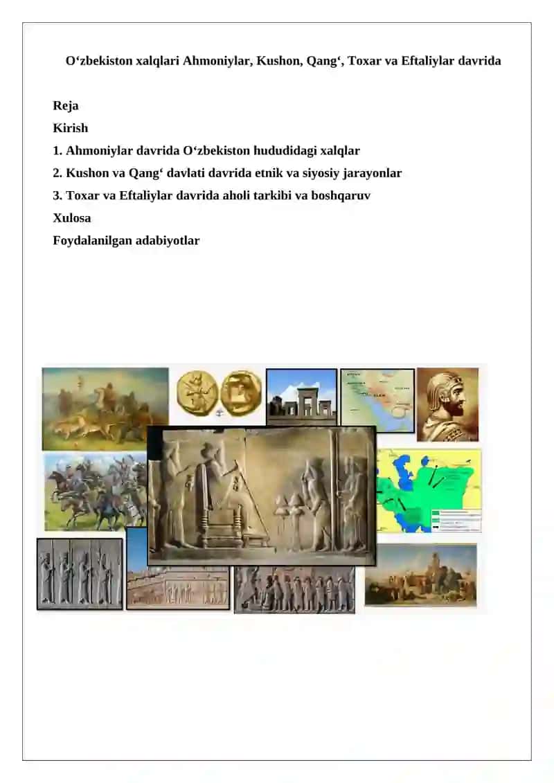 Ahmoniylar davrida Oʻzbekiston hududidagi xalqlar