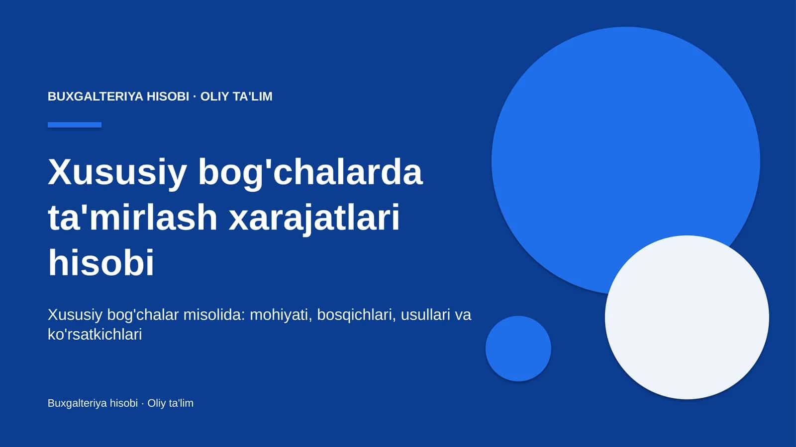 xususiy bog'chalarda ta'mirlash xarajatlari hisobi 8998 1