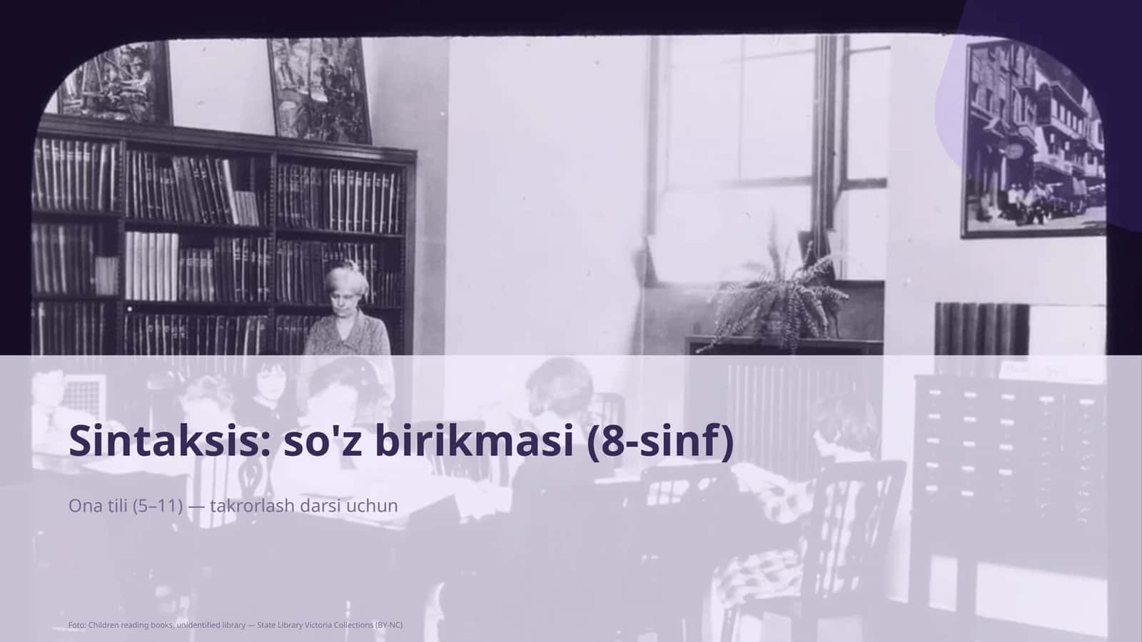 Sintaksis: so'z birikmasi (8-sinf) 1