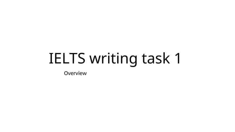 IELTS writing task 1 1