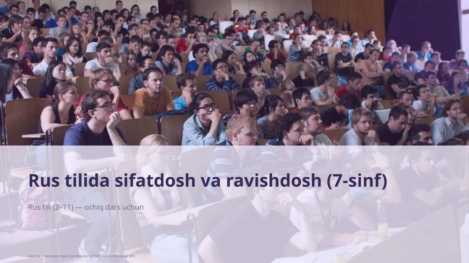 Rus tilida sifatdosh va ravishdosh (7-sinf) 1