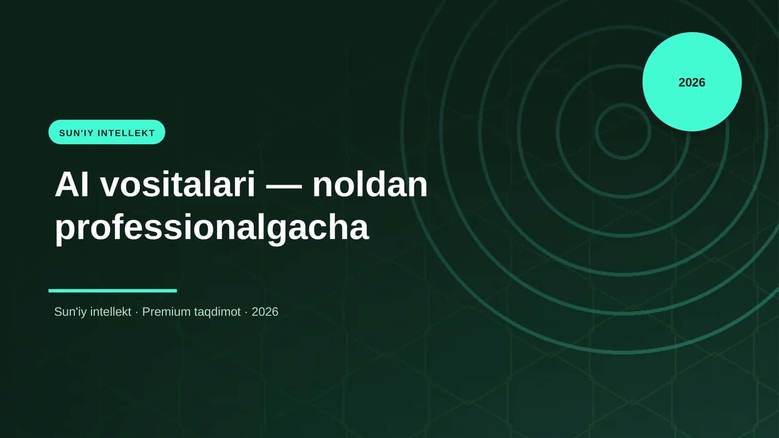 AI vositalari — noldan professionalgacha 1
