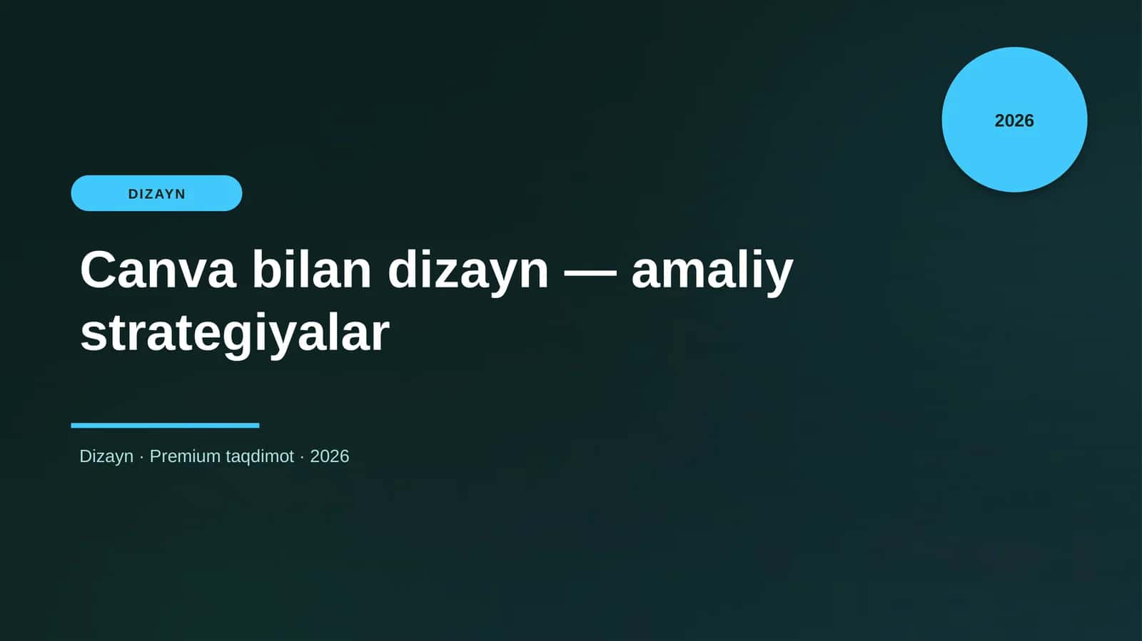 Canva bilan dizayn — amaliy strategiyalar 1